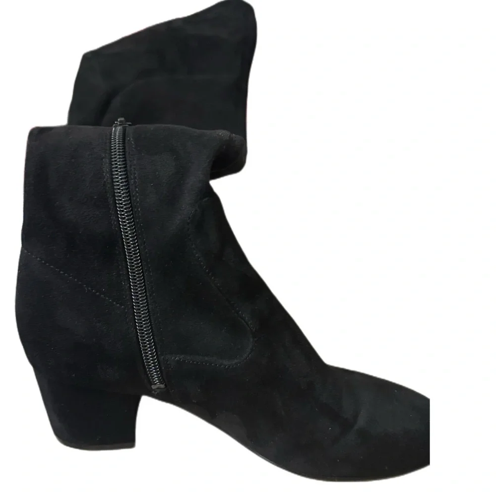 Marc Fisher Black Suede Over-the-Knee Boots Minimalist Y2K Classic Black Size 6